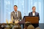 Alexander Rothländer und Oliver Kahle sprachen im Namen aller Absolventinnen und Absolventen