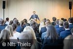 Nach dem Besuch der EZB lud Bundesbankpräsident Jens Weidmann die Studierenden zu einer Diskussion ein.