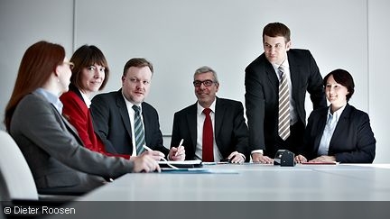 Mitarbeiter in einer Besprechung