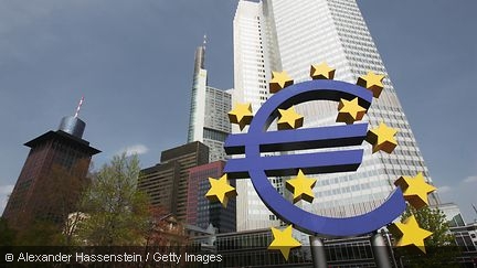 The euro sign in Frankfurt am Main